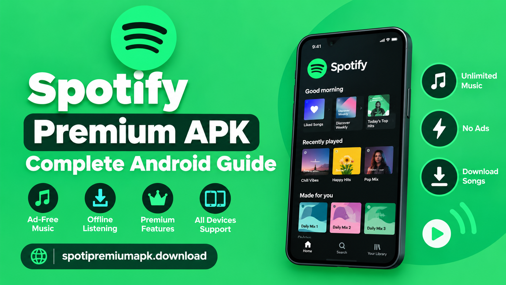 Spotify Premium APK complete Android guide with music features